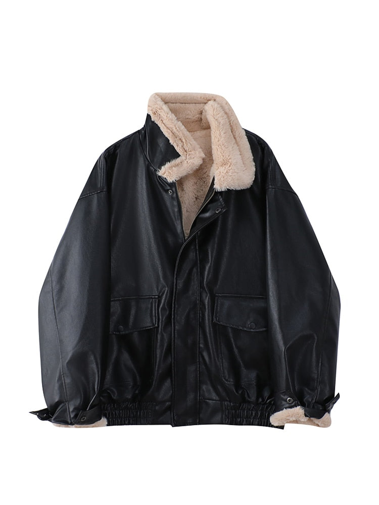 Vintage Fur Leather Jacket