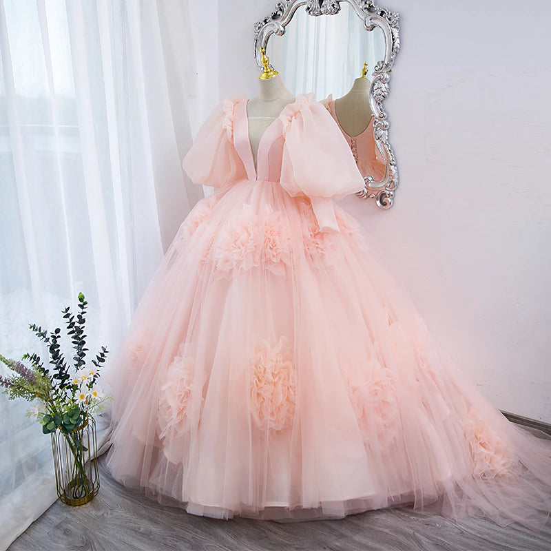 Sweet Pink Princess Prom Gown