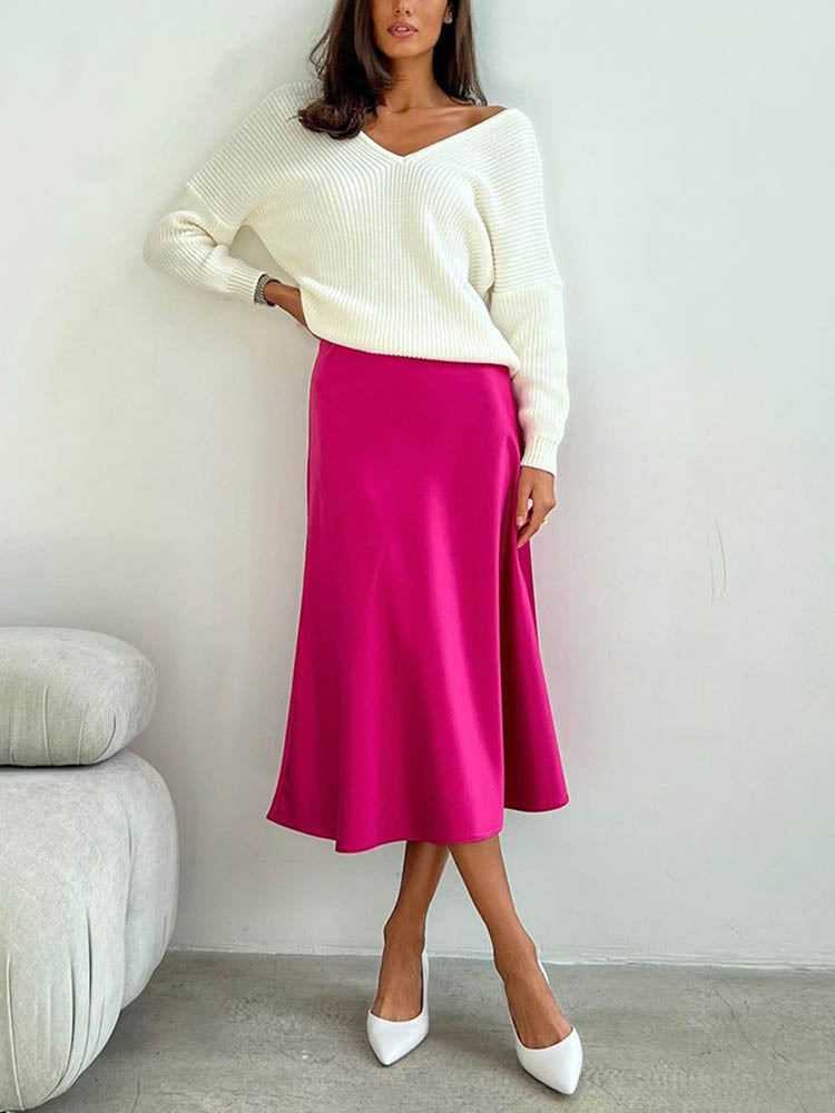 Elegant Satin Skirt
