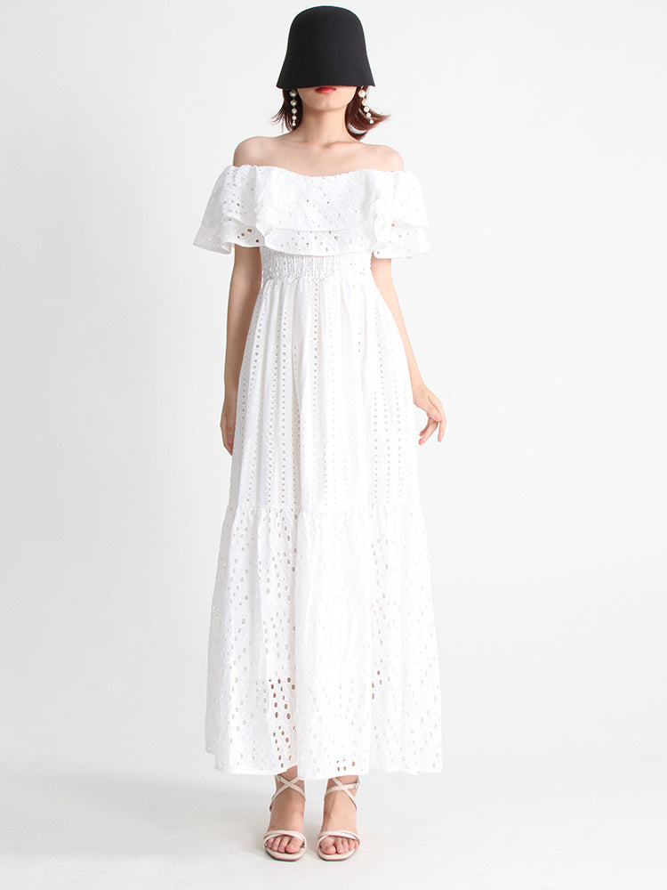 Lace Embroidery Elegant Dress