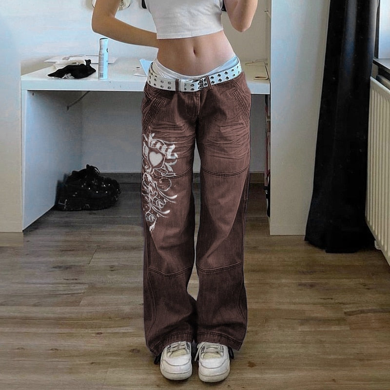 Grunge Vintage Low Waisted Cargo Pants