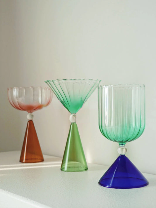 Colored Coupe Cocktail Glass