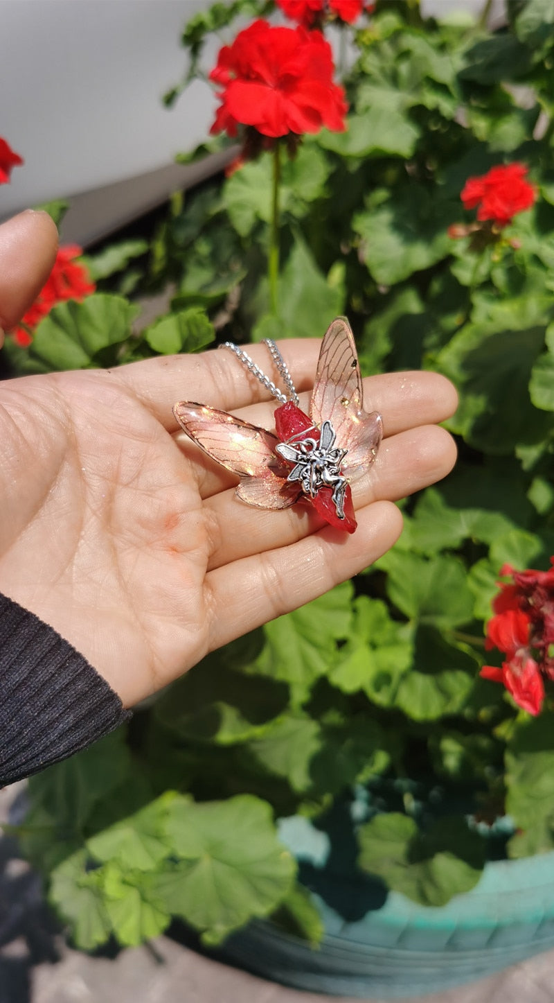 Forest Magic Fairy Wing, fairycore Necklace