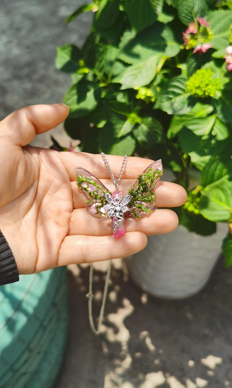 Forest Magic Fairy Wing, fairycore Necklace