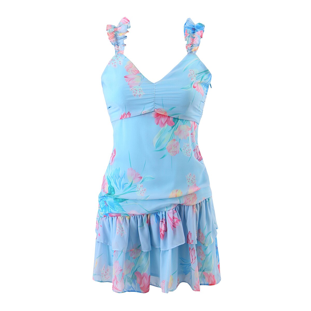 Blue Beach Mermaid Mini Dress