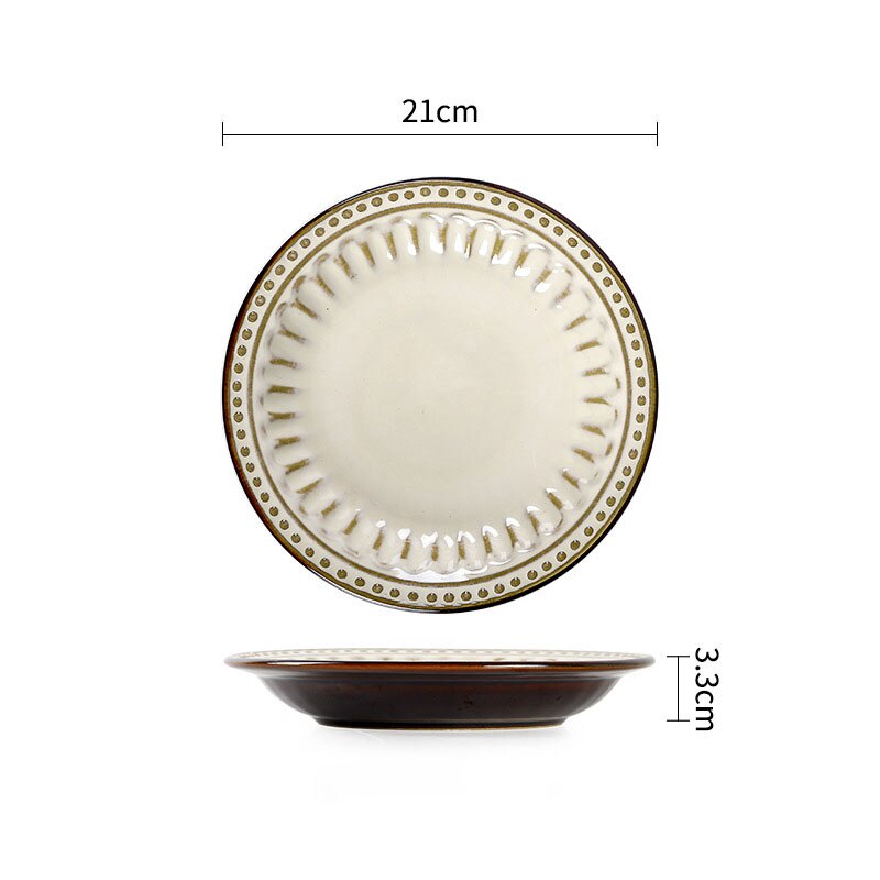 French Beige Ceramic Tableware