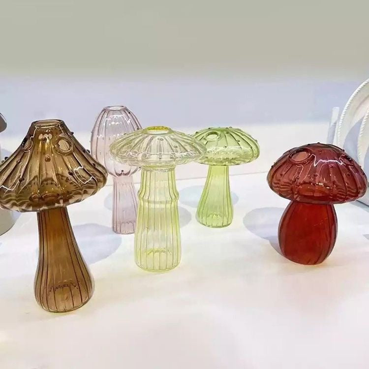 Nordic Mushroom Glass Vase